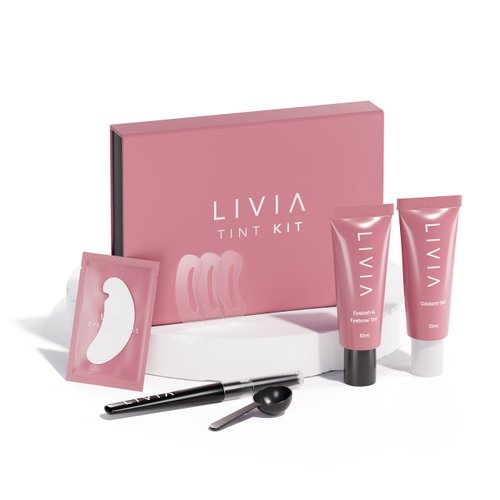 Livia - Black Lash & Brow Color Set – Long-Lasting, Natural-Looking Color for 4 Weeks – Vegan, Gentle for Sensitive Skin – Easy DIY Solution
