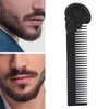 Hair Comb,Oil Hair Styling Spring Comb Pocket Beard Comb Zinc Alloy Skull Pattern Hair Brush for Men, Use for Head Hair or Beard Portable Hair Styling Tool for Home Salon(Black)
