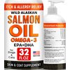 StrellaLab 32 OZ Salmon Oil for Dogs - Omega 3 Fish Oil for Dogs & Cats, Itch & Allergy Relief, Wild Alaskan Salmon Oil Dogs Skin & Coat, Dog Fish Oil Liquid, Shedding Supplement EPA & DHA Fatty Acids