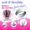 Azenlo Lash Extensions Cluster DIY Lashes 240pcs 40D 60D 8-16mm Eyelash Clusters Individual Lashes Lash Kit Think Band Lash Kit.