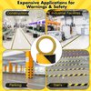 Black & Yellow Safety Tape - 2 Inch x 108 Feet - Warning & Hazard Tape Caution Tape for Marking Floors, Walls, Pipes & Equipment in Construction Sites & Hazardous Areas