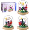 RSDHFLY Creative Bonsai Flower Bouquet Building Kit,Flower Botanical Collection Construction Building Toy,Building Blocks Set for Adults and Kids (Lily Bonsai Flower)