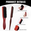 cobee 5 Pcs Slick Back Hair Brush Set, Bristle Hair Brush Edge Control Brush Teasing Comb, Wax Stick for Hair & Wig Flyaways, For Smooth Hair Parting Smooth Flyaways