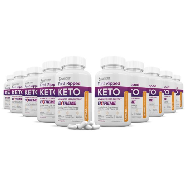 (10 Pack) Fast Ripped Keto ACV Extreme Pills 1675MG Keto Support Blend Capsule Alternative to Keto ACV Gummies Formulated with Apple Cider Vinegar Extra Virgin Olive Oil Powder Green Tea 600 Capsules