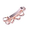 Beaupretty Crystal Rhinestone Hair Clip Shiny Flower Hair Pin Hair Barrettes Headdress for Ladies Women Hair Accessories Pink