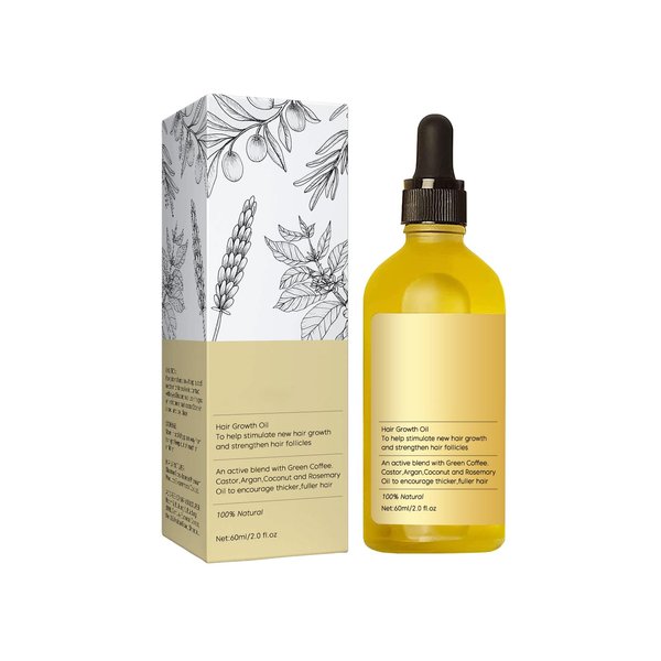 Veganic Natural Hair Growth Oil, Veganic Hair Growth Oil, Hair Oil, Rosemary Hair Growth Oil for Dry Damaged Hair and Growth Thin Hair, 2Fl Oz, 60Ml