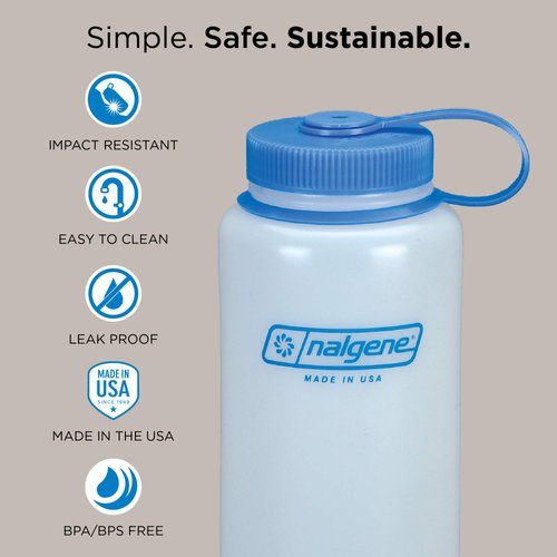Nalgene Tritan Wide Mouth BPA-Free Water Bottle, Cosmo, 48 oz