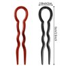 40 Pcs Plastic U Shaped Hair Pins Grip Pins Fast Spiral Hair Braid Twist Styling Clip Pin for Lady, Girl, Women (Black + Brown)
