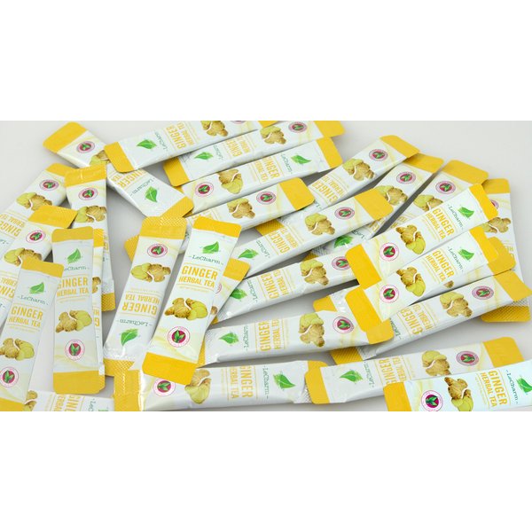 LeCharm Tea to Go Ginger Herbal Tea Extract, Natural Tea Crystal Powder, Instant Tea, Ready Brew, Iced or Hot Tea in 3 Seconds - 30 count (Single Pack)