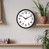 DAXSMY Wall Clock, Analog Clock 10 Inch, Silent Non-Ticking Wall Clocks Battery Operated Decorative for Kitchen, Office, Bedroom, Bathroom(Black)