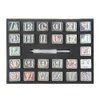 OWDEN Professional 27 Pieces Alphabet Stamp Tool Set for Leathercraft (3/4 Inch, 19 mm Tall), Leather Stamp Tools.