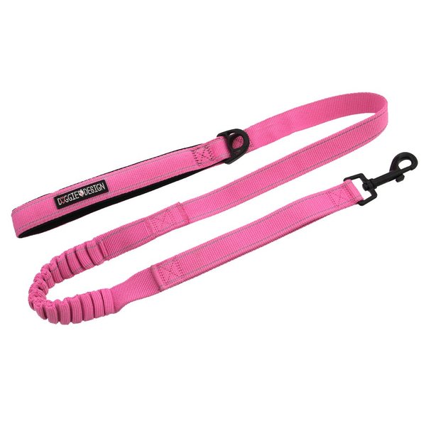 DOGGIE DESIGN Soft Pull Traffic Dog Leash (Candy Pink)