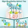 Spiral Car Seat Activity Toy, Stroller Arch Toy, Baby Crib Toys Hanging for Infant Boy Girl Ages 0-12 Months, Newborn Sensory Toy with Rattle, Squeaky, Ringing Bell for Bassinet, Stroller, Crib