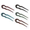 Minkissy 5pcs French Hair Fork Celluloid Chignon Hair Pins Hair Updo U-Shaped Hairpins Braid Twist Bobby Pins for Buns