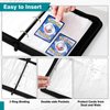 Xrunmix Trading Card Binder, Pocket Card Binder with Card Display, Pocket Sports Card Binder, Card Binders(Black) (400 Pockets)
