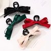 MHDGG Big Bow Hair Claw Clips for Women,4pcs Bow Hair Barrette Nonslip Claw Clip for Thin Thick Curly Hair,Bow Hair Dress Up Accessories for Birthday Party Show Christmas Thanksgiving(Black Pink Green Red)