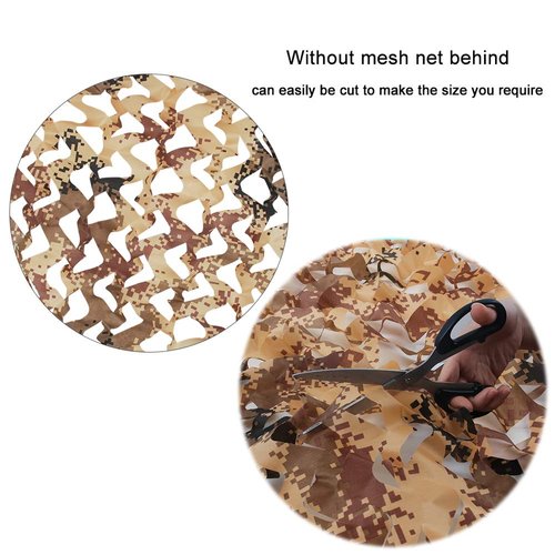 iunio Camo Netting Camouflage Netting, Camo Net Bulk Roll Camouflage Mesh Nets for Hunting Blind Deer Stand Military Party Decorations Sunshade Shooting (Desert Digital, 4.9ft*16.4ft/1.5m*5m)