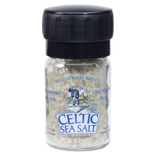 Light Grey Celtic Sea Salt Mini Grinder, 1.8 Ounces