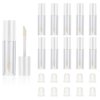 Molain 10pcs Empty Lip Gloss Tubes, 2.5ml Mini Refillable Cosmetic Containers Bottles Lip Balm Bottles for Lipstick Samples, Lip Balms(White tube cap)