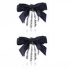 Utavu 2Pcs Halloween Skeleton Claws Hair Clips Cute Skull Hand Hair Clip with Bowknot Halloween Claw Hairpin for Girls Halloween Party Cosplay