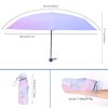 TIME LOVER Compact Travel Sun & Rain Umbrella Windproof Portable Mini Folding Umbrella for Girls Women (gradient purple)