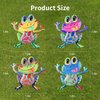 Metal Frog Wall Decor, 4Pcs Frog Iron Wall Art Sculptures Art Frogs Wall Hanging Sculpture Decoration. Outdoor Fence Art for Home Garden, Fence, Patio, Yard, Bedroom Outside Gifts for Adults
