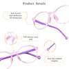 LifeArt Kid Blue Light Blocking Glasses, Filter 85% of Harmful Blue Light, Anti Eyestrain and Blurry, Computer Glasses(Clear Pink)
