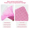 1080 Pcs Pink Lint Free Nail Wipes, Soft Lint Free Cotton Pads Square - Super Absorbent Lint Free Wipes For Eyelash Extensions, Nails, Lash Glue - Includes 10 Pink Nail Clips for Added Convenience
