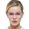 OCCI CHIARI Reading Glasses for Women Stylish Flash Cateye Glasses 0 1.0 1.5 (Purple, 1.25)