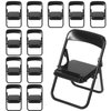 STOBOK 12pcs Mini Folding Chair Cell Phone Stand Holder Doll House Folding Chair Models Folding Chair Cradle for Desk