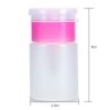 60 Ml Pump Dispenser Bottle, Nail Polish Remover Cleanser Dispenser Nail Art Tool, 2 Colors Plastic Liquid Container With Flip Top Cap, Empty Travel Containers For Cosmetic Lotion Face Toner(Pink)