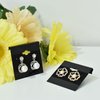 MOOCA Plain 1.5 x 2 in Black Hanging Earring Cards Earring Card Holder, Earring Display Cards for Ear Studs, Velvet Plastic Display Earring Card Holder for Jewelry Accessory Display, 100 Pieces