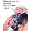 YQBOOM Scalp Massager Hair Growth 2 Pcs Soft Silicone Bristles Scalp Scrubber Hair Shampoo Brush for Wet Dry Hair Ladies Men Black Pink