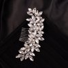 Teyglen Simple Full Rhinestones Bride Wedding Hair Comb Crystal Hair Pieces Luxurious Hair Accessories for Bride Bridal Side Hair Combs for Women Bride Girls (Rose Gold)