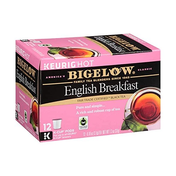 Bigelow English Breakfast Black Tea Keurig K-Cups, Caffeinated Black Tea, 12 Count Box