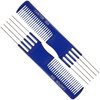 Lift Teasing Comb and Hair Pick – 2 Pack Stainless Still Lifts - Chemical and Heat Resistant Detangler Comb – Anti Static Comb For All Hair Types – By Cantor