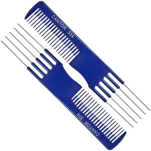 Lift Teasing Comb and Hair Pick – 2 Pack Stainless Still Lifts - Chemical and Heat Resistant Detangler Comb – Anti Static Comb For All Hair Types – By Cantor