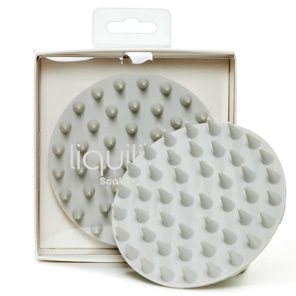 LiquiLinks Scalp Exfoliator - Spa Accessory for Hair Washing, Scalp Stimulation and Promotion of Hair Growth - Essential Beauty Tool for Teen Girls Dove Grey