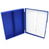 Heathrow Scientific Polypropylene Microscope Slide Box with Latch Lock, Holds up to 100 Slides, Blue