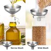 Serinar 2-Piece Stainless Steel Kitchen Funnel Set with 1-Inch and 0.5-Inch Ports for Transferring and Filling Liquids, Coffee Beans, Spice Blends, and Powders Easy to Clean!