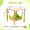 Alphatool Guinea Pigs Hammock with Durable Wooden Stand- Double-Sided Hanging Hammock Bed for Chinchilla Rat Hamster Bunny Ferrets Sleeping Hiding