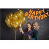 Happy Birthday Orange Aluminum Foil Letters Balloons 16 Inch Aluminum Foil Banner Balloons for Birthday Party Decorations Supplies