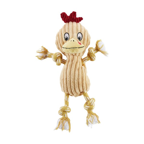 Charming Pet Ranch Roperz Chicken Plush Squeaky Dog Toy