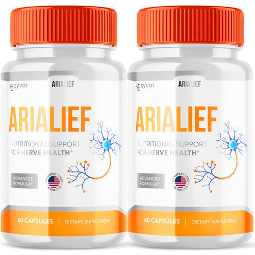 (2 Pack) Arialief Capsules for Nerve Health, Official Arialief Supplement Pills for Lasting Support, Aria LIEF PrimePalm for Sciatica, Aria Leaf Advanced Nerve Pill Natural Ingredients (120 Capsules)