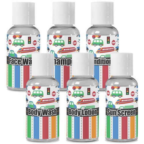 YouCustomizeIt Personalized Transportation & Stripes Travel Bottles