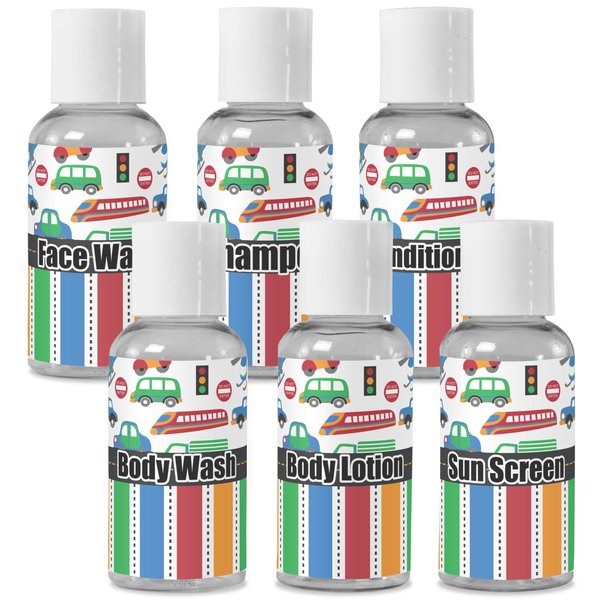 YouCustomizeIt Personalized Transportation & Stripes Travel Bottles