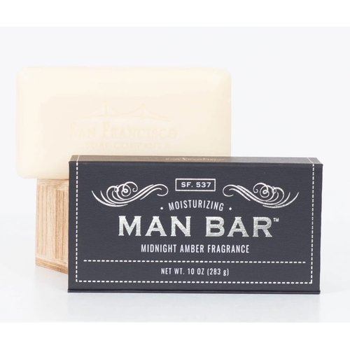 San Francisco Soap Company Man Bar Set of 2 10 oz. Soap Bars (Midnight Amber)