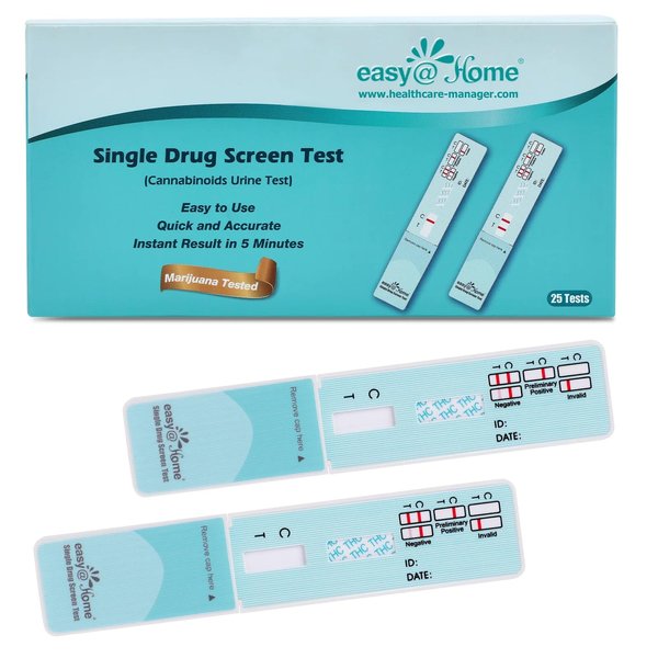 Easy@Home Marijuana (THC) Single Panel Drug Tests Kit - # EDTH-114 (25 Pack)