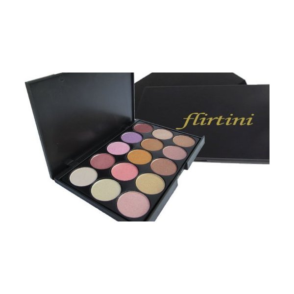 FLIRTINI 3D LOOK 15 color eyeshadow palette. Warm. Neutral.