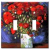 Art Plates - Double Gang Toggle OVERSIZE Switch Plate - OVER SIZE Decorative Metal Wall Plate - Van Gogh: Poppies - (Made in USA)